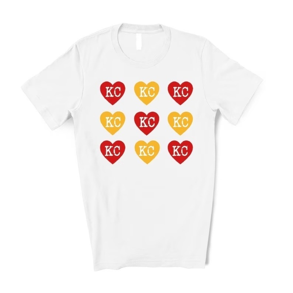 Kansas City Retro Heart Vintage Tshirt, Kc Football Tshirt, Kansas City Shirt